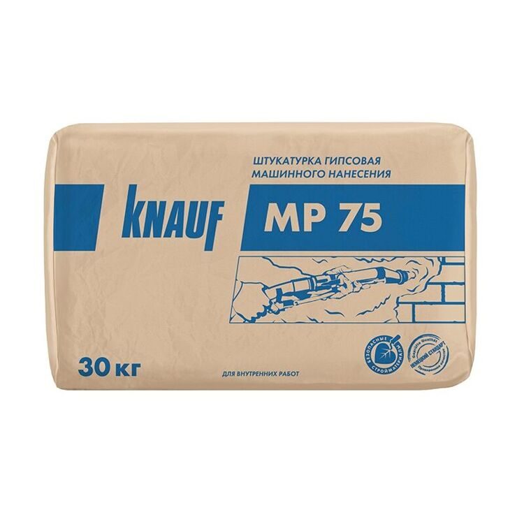 Штукатурка гипсовая Кнауф МП-75 машинная 30 кг